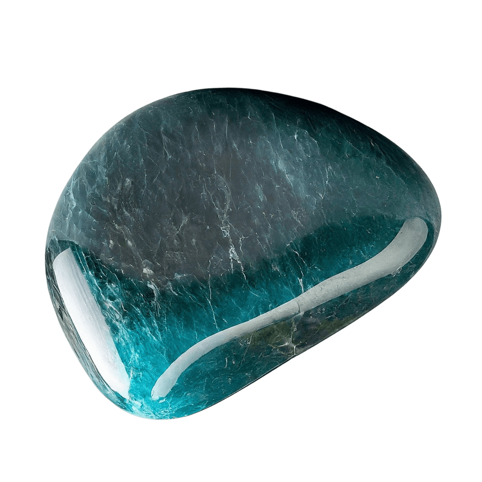 Ajoite tumbled stone