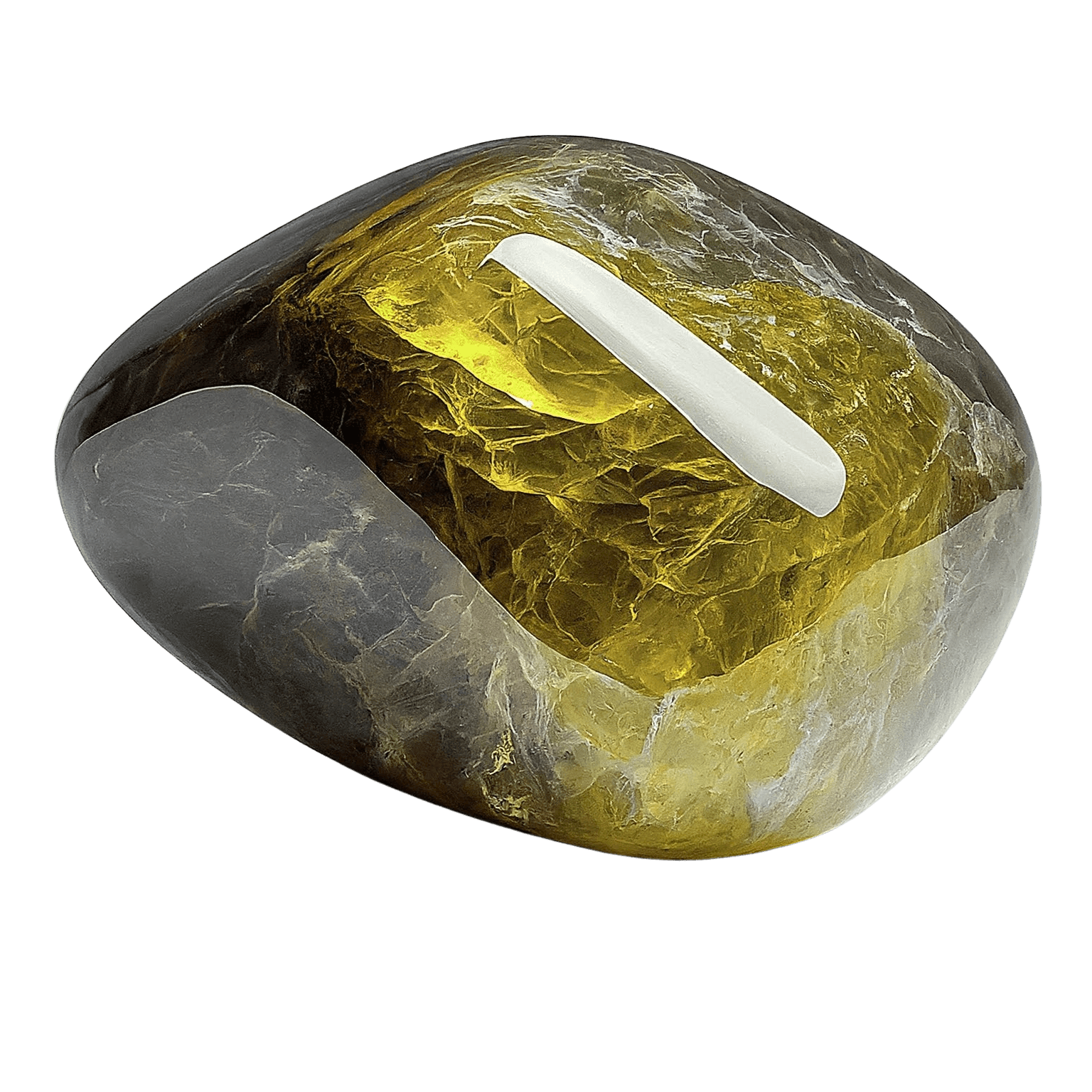 Cerussite tumbled stone