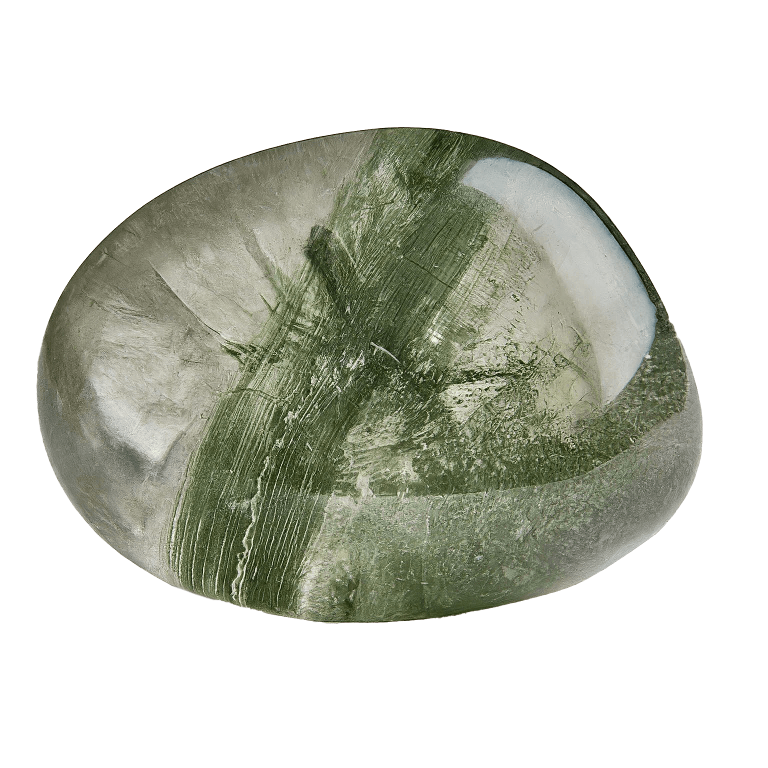 Chlorite Phantom Quartz tumbled stone