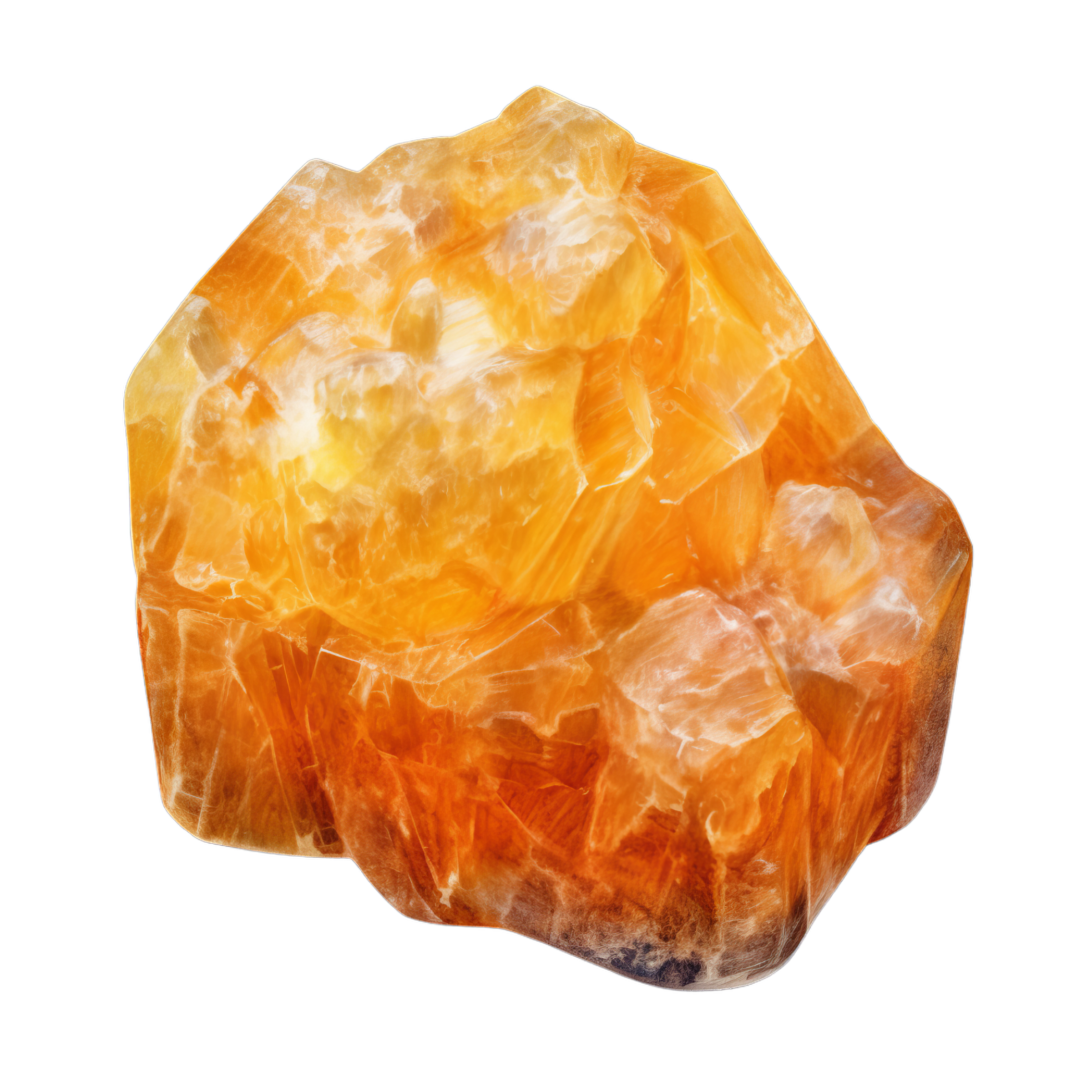 Orange Calcite crystal