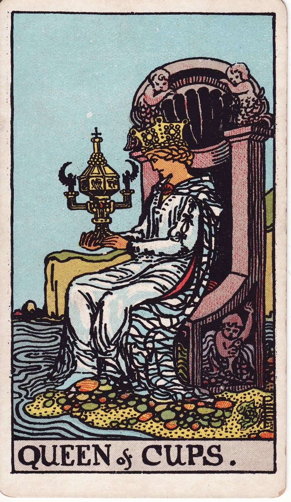 Queen of Cups tarot card, Rider-Waite-Smith deck