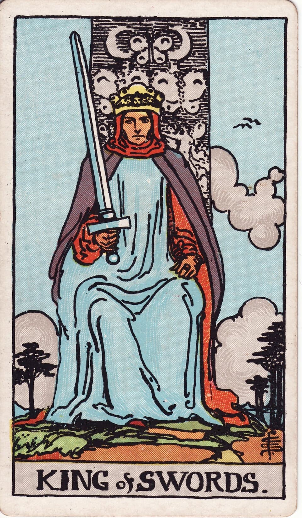 King of Swords tarot card, Rider-Waite-Smith deck
