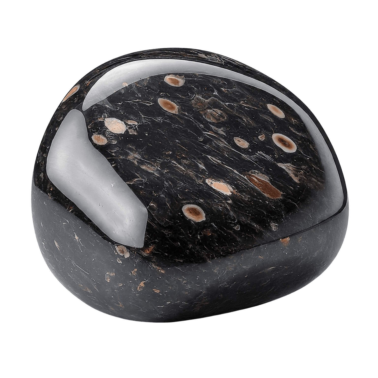Nuummite tumbled stone