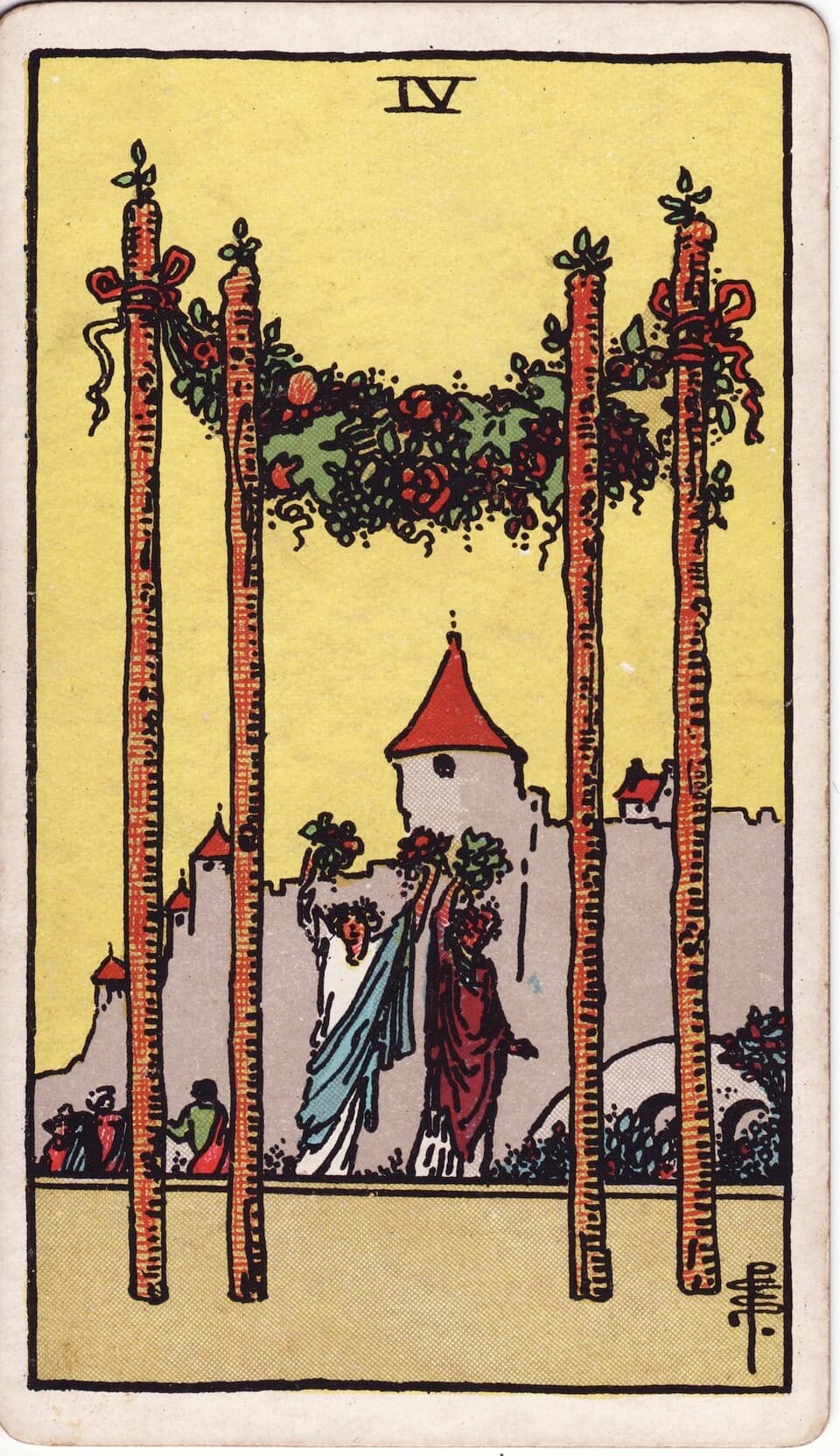 Four of Wands reversed
